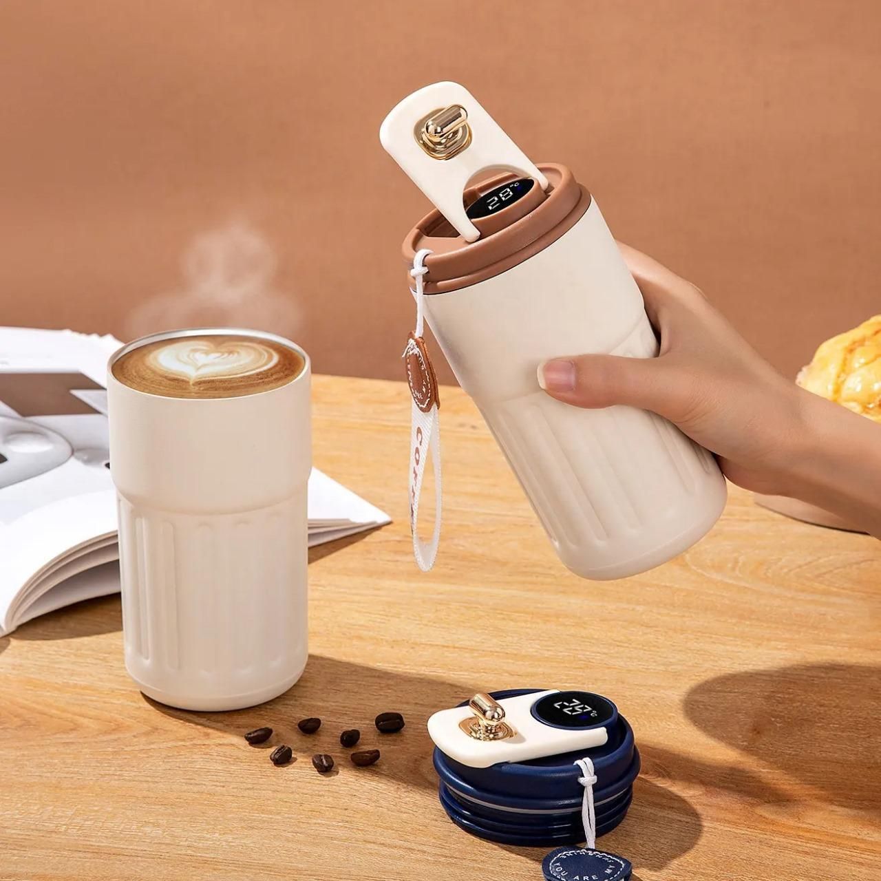 Reusable Insulated Coffee Cup with 316 Steel Liner – Stylish Hot & Cold Travel Mug