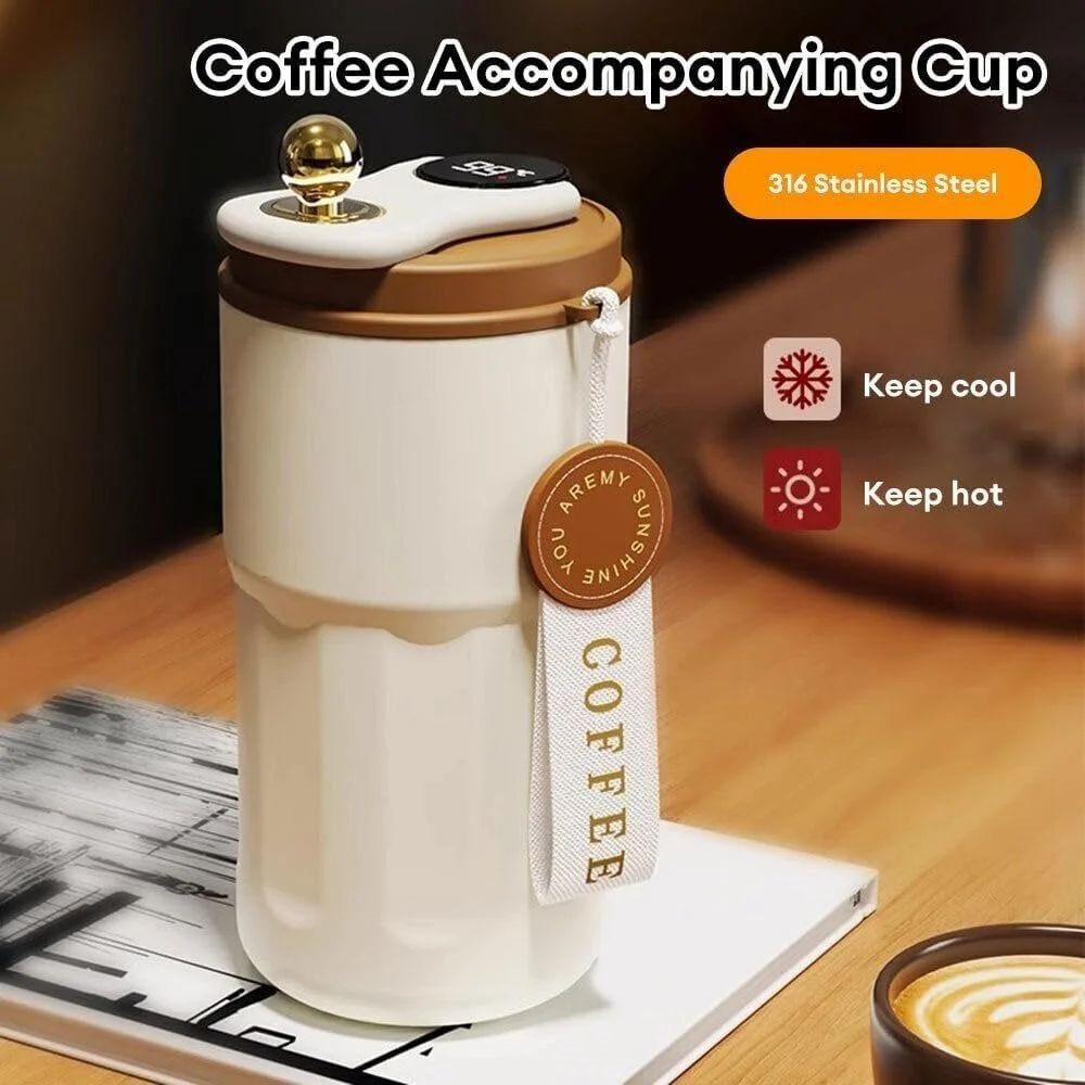Reusable Insulated Coffee Cup with 316 Steel Liner – Stylish Hot & Cold Travel Mug