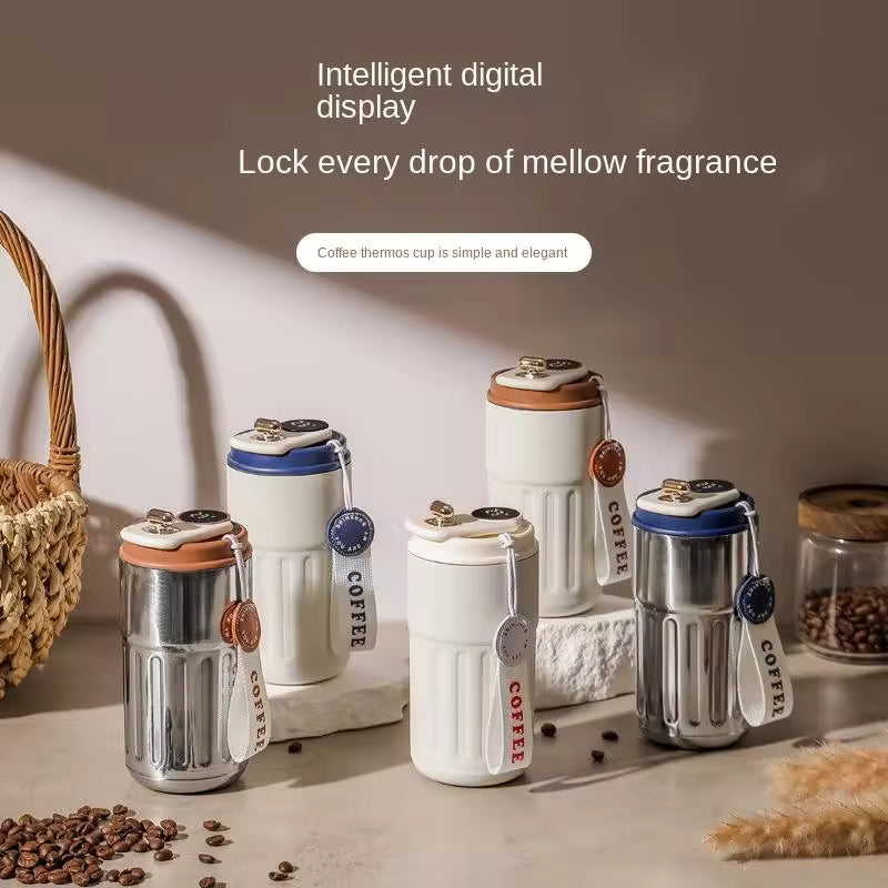 Reusable Insulated Coffee Cup with 316 Steel Liner – Stylish Hot & Cold Travel Mug