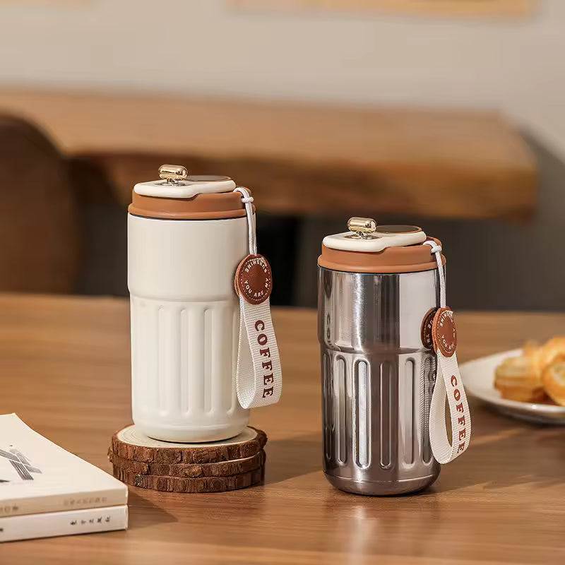 Reusable Insulated Coffee Cup with 316 Steel Liner – Stylish Hot & Cold Travel Mug